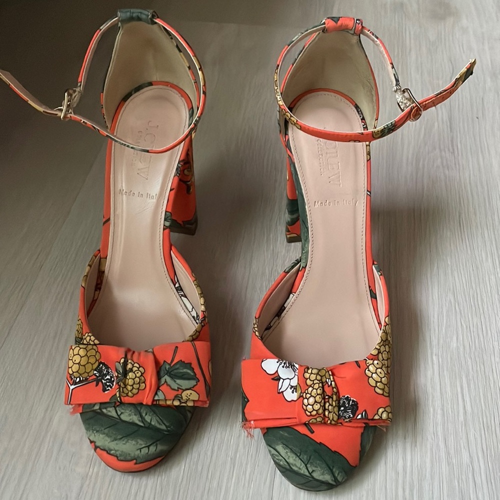 JCREW women’s heels - floral print
